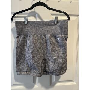 Gymshark Shorts Womens L Large Gray Vital Seamless High Rise Compression Gym